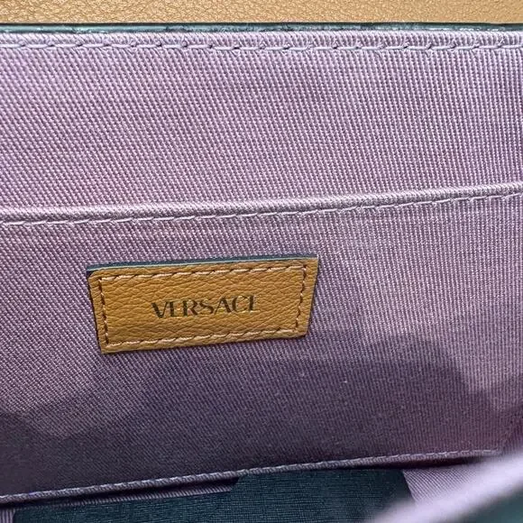 Versace La Medusa Top Handle Crossbody Bag Brown NWT - Picture 5 of 5